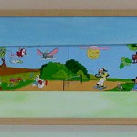 41 - FRESQUE DISNEY 
- Acrylique - 34 x 143