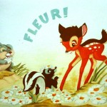 82 - BAMBI ET LES FLEURS
- huile - 33 x 41