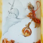 OIGNON -Composition  aquarelle & crayon  - 33 x 45