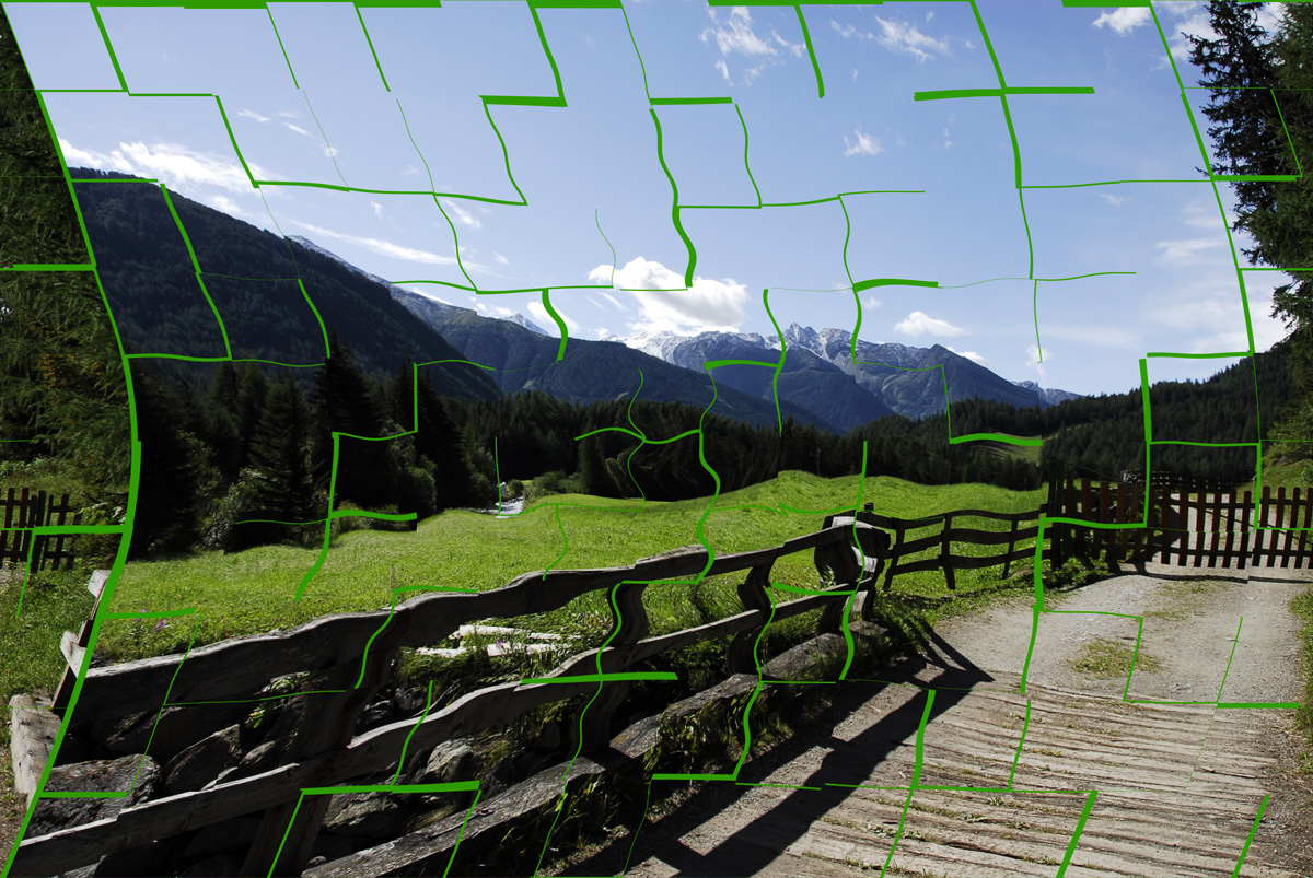 paysage de montagne en puzzle