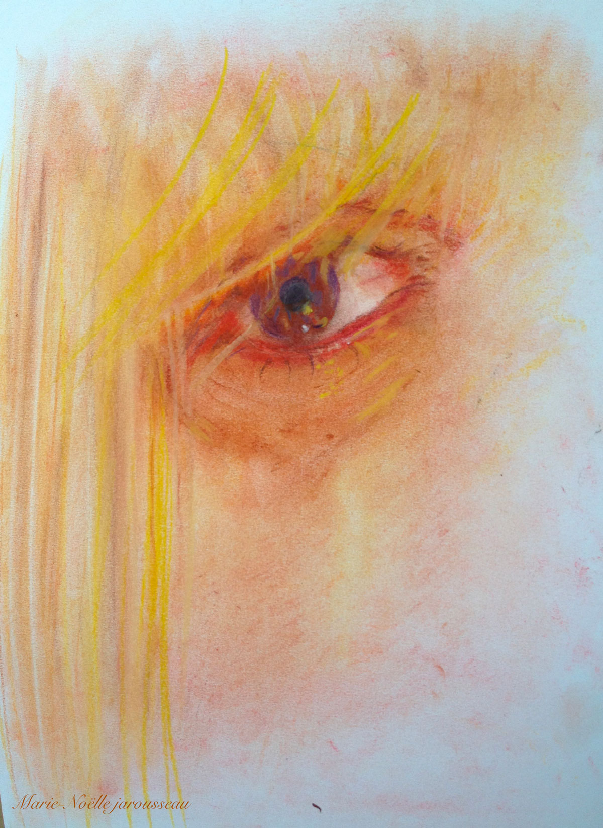 auto-portrait : l'Oeil observateur - pastel