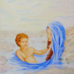 La mère et l'enfant-huile